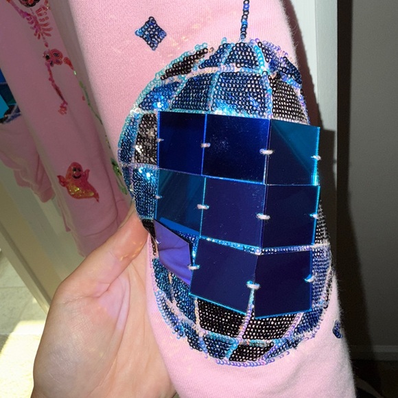 XXL Queen of Sparkles Skeleton Disco Sweatshirt - Picture 7 of 8